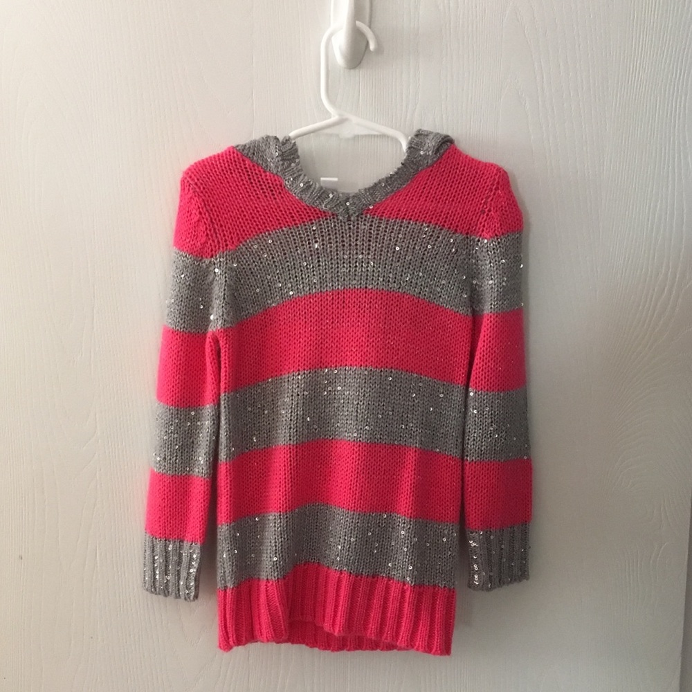 Dereck Heart Knitted girls hooded sweater sz s 4